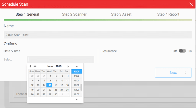 NopSec Cloud Scanner Step. 1 General Information