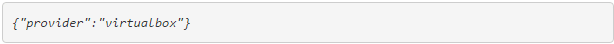 provider - virtualbox