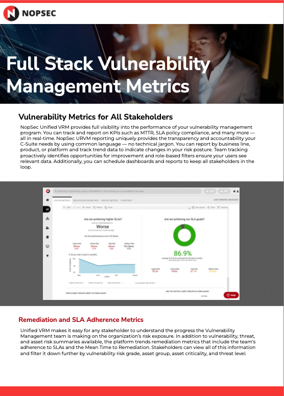 UVRM Full Stack Vulnerability Management Metrics Thumbnail